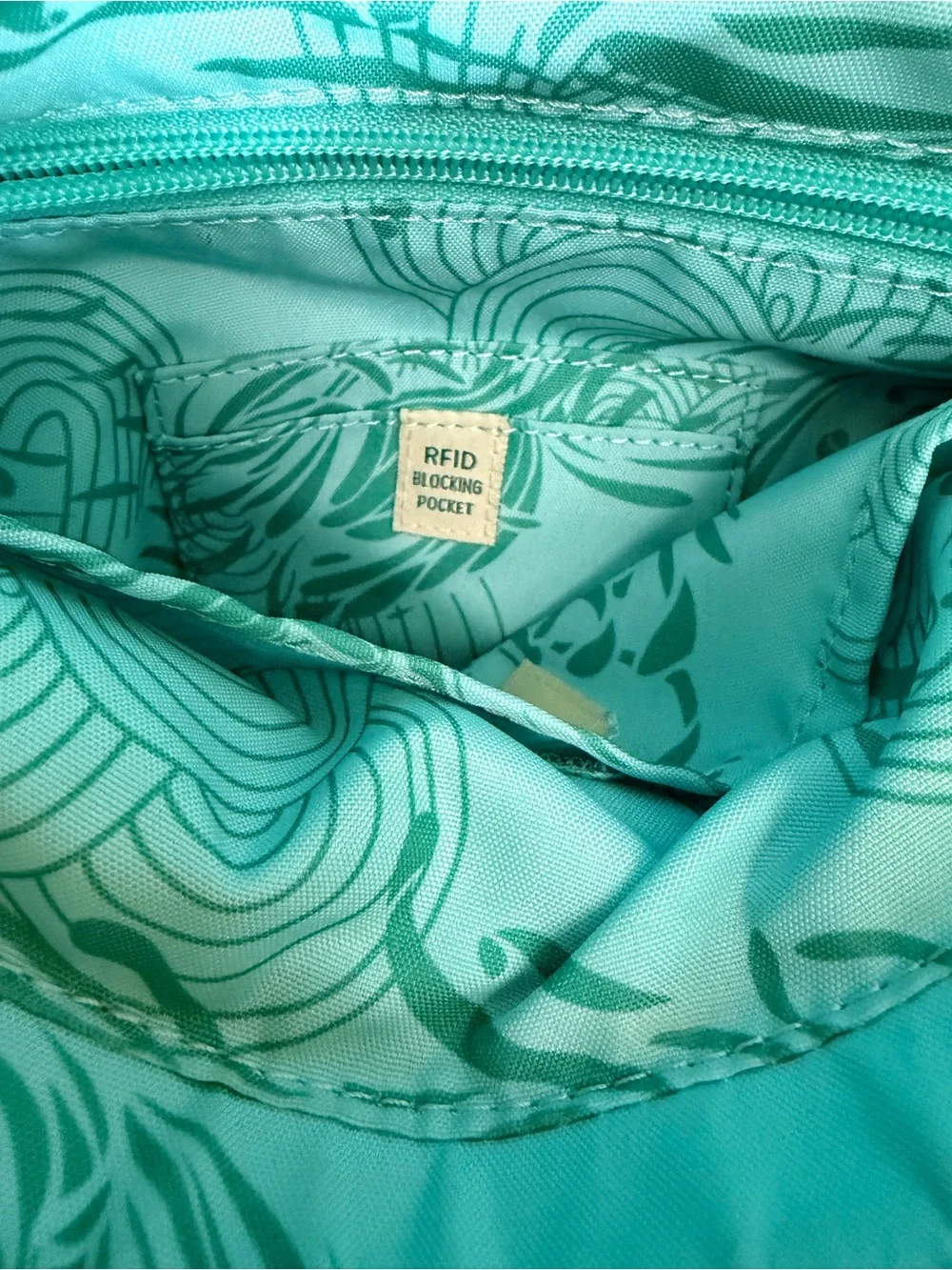 Haiku RFID Crossbody Bag Gray Stripe Travel Organizer Lightweight Vegan Purse